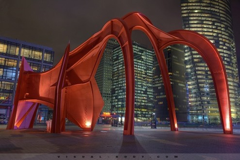 Sculpture à la Défense en HDR, Paris