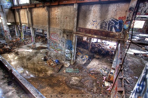 Vue plongeante - usine St-Henri